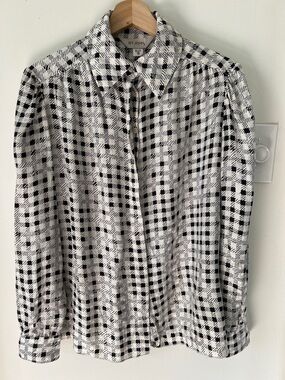 ST. JOHN silk button down vintage shirt